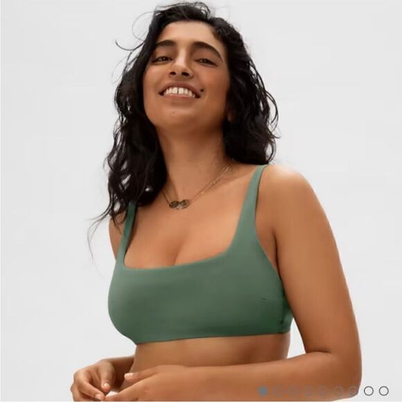 NWT Everlane The Square-Neck Bikini Top in Herb Size L - Picture 1 of 11